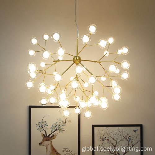 Modern Nordic Pendant Light Bubble glass ball branch multi heads pendant light Manufactory